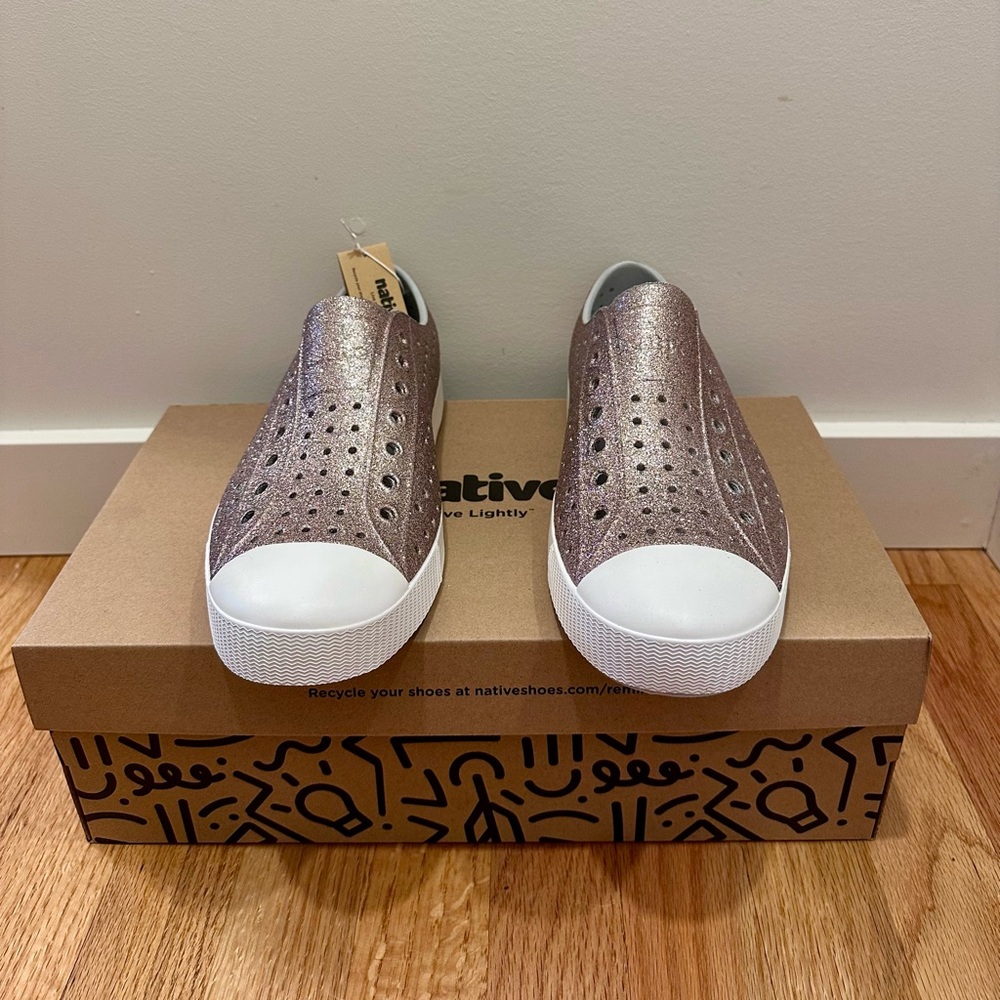NIB Native Shoes Jefferson Glitter Shoes, M9/W11 - Picture 3 of 6